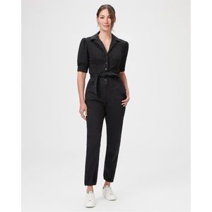 Paige Mayslie short sleeve jumpsuit washed black sz 6